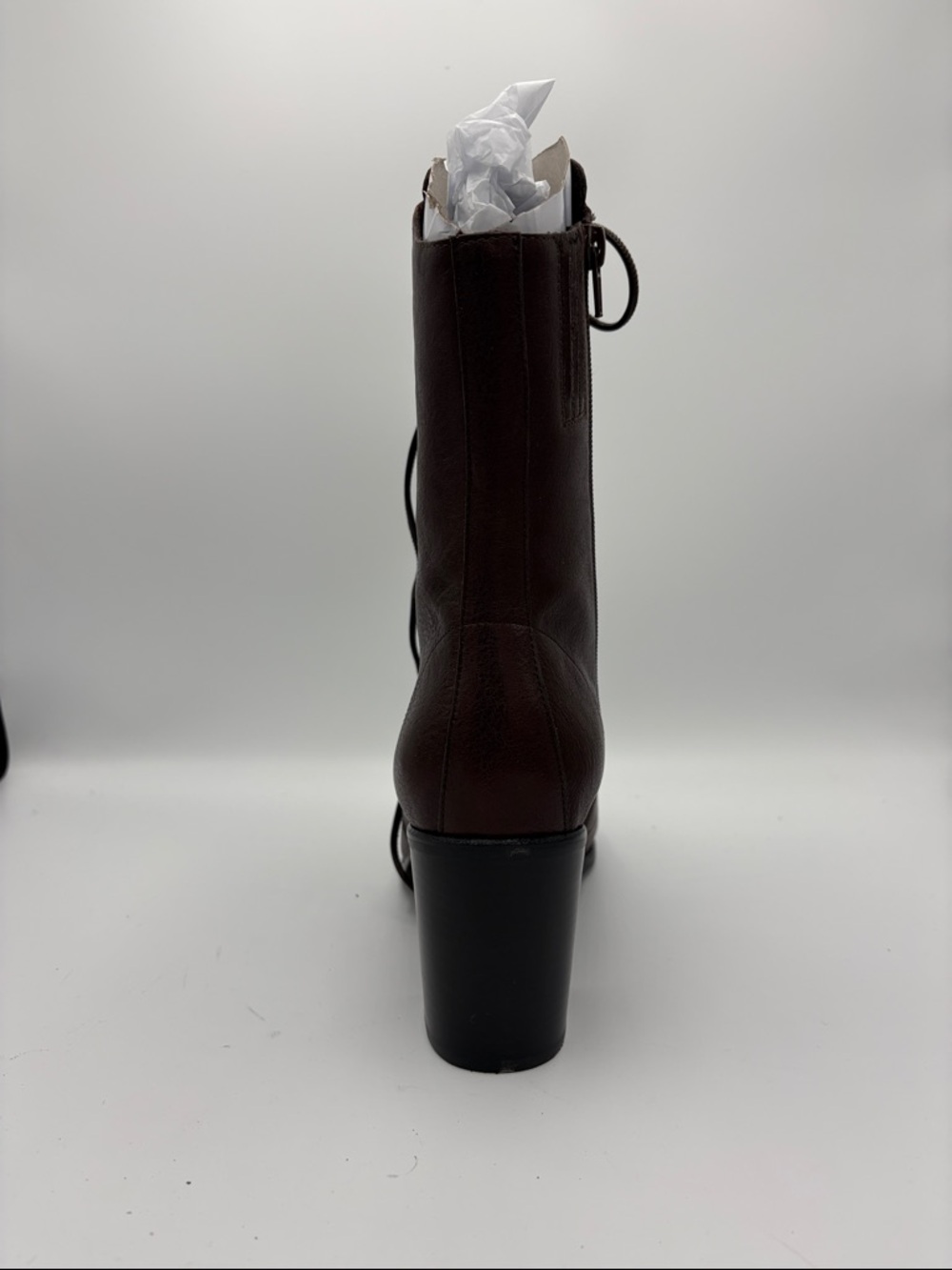 Jeffrey Campbell Lace-Up Mid-Calf Heeled Boot in Dark Brown - Left Only! - Picture 5 of 6